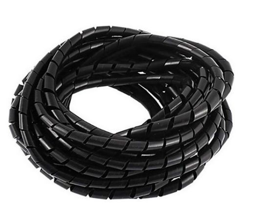SPIRAL WRAP 10MM X 10 MTR, BLACK