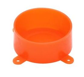 Orange disposable lid with lugs DLC