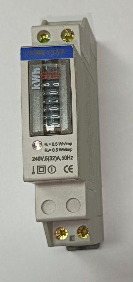 SINGLE 1 PHASE KWH ANALOGUE ENERGY METER 32A