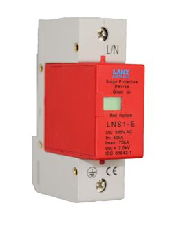 Surge Diverter arrester protection device 40kA Single phase Max 80kA LNS1-E