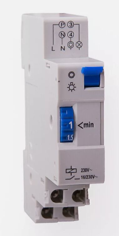 STAIRCASE / LIGHT TIMER SWITCH ALST8 LNT1-16M DIN MOUNT