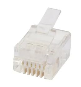 RJ12 PLUG ROUND SOLID 0666RSL-C 6P6C PACK OF 100