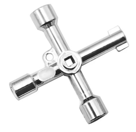 4 WAY CABINET PANEL KEY FOR ELECTRICAL ENCLOSURE DISTRIBUTION BOXES