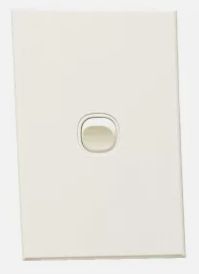Orly 1 Gang Slimline Switch With Plate White 10A 1GSW10A-WHITE