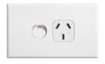 ORLY SINGLE GPO SLIMLINE POWER POINT WHITE 10A CS-SPO10