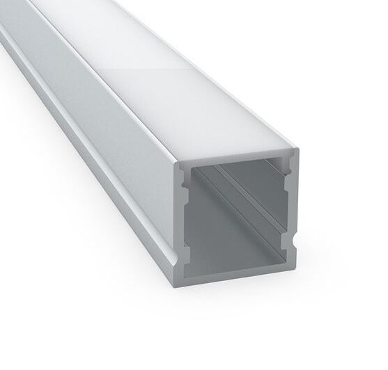 ALUMINIUM EXTRUSION FOR LED STRIP 10mm X10mm X 3M LONG SILVER