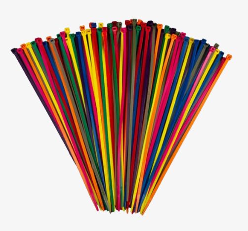 RAPTOR 200MM X 4.8MM CABLE TIES MIXED COLOUR PACK OF 80