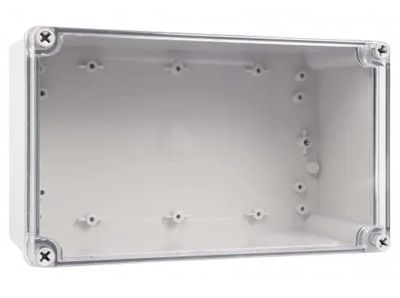 ADAPTABLE BOX 280x280x130 Poly Enclosure Clear lid IP66