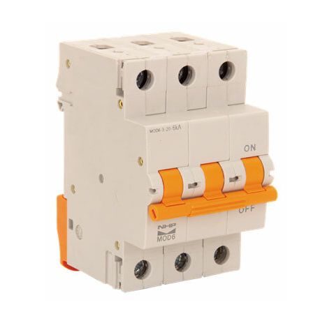 3 POLE MCB 10A  6KA MOD6 NHP