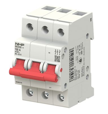 NHP MOD6+ Main Switch 3 Pole 100A MD6MS3100