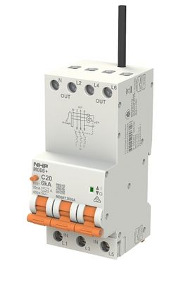 NHP MOD6+ RCBO 6kA 3 Pole and N 32A C Curve 30mA Type A MD6RT3230A