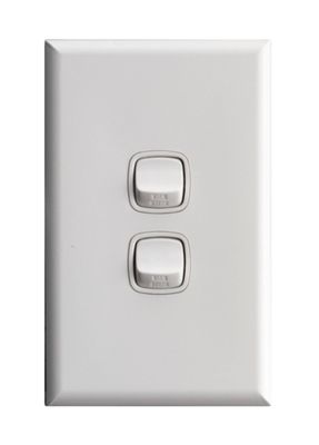 HPM Excel 2 Gang Switch White XL770/2WE