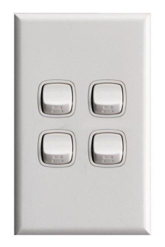 HPM EXCEL XL770/4WE WHITE VERTICAL 4 GANG SWITCH
