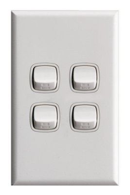 HPM Excel 4 Gang Switch Vertical XL770/4WE