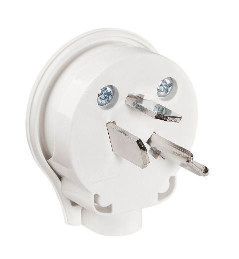 HPM EXCEL 32A SIDE ENTRY PLUG WHATE WITH U SHAPE EARTH PIN 106/8WE