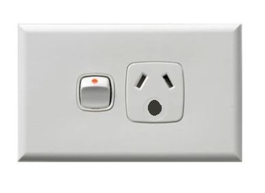 HPM EXCEL 10A SINGLE GPO POWERPOINT WHITE WITH ROUND EARTH XL787RWE