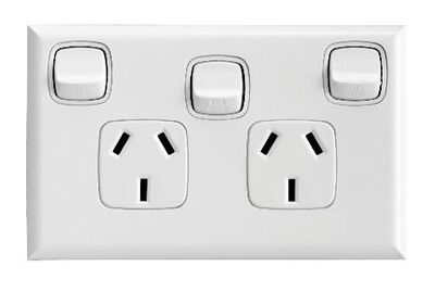 HPM EXCEL DOUBLE GPO POWERPOINT WITH EXTRA SWITCH 10A, WHITE XL777XWE