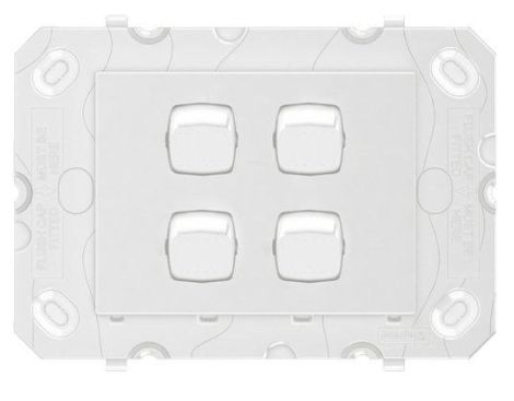 LEGRAND 4 GANG SWITCH WHITE AR770/4HWE HPM AR770/4