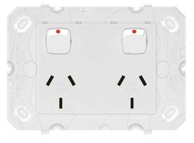 LEGRAND ARTEOR DOUBLE GPO POWERPOINT 2 GANG AR777WE WHITE HPM