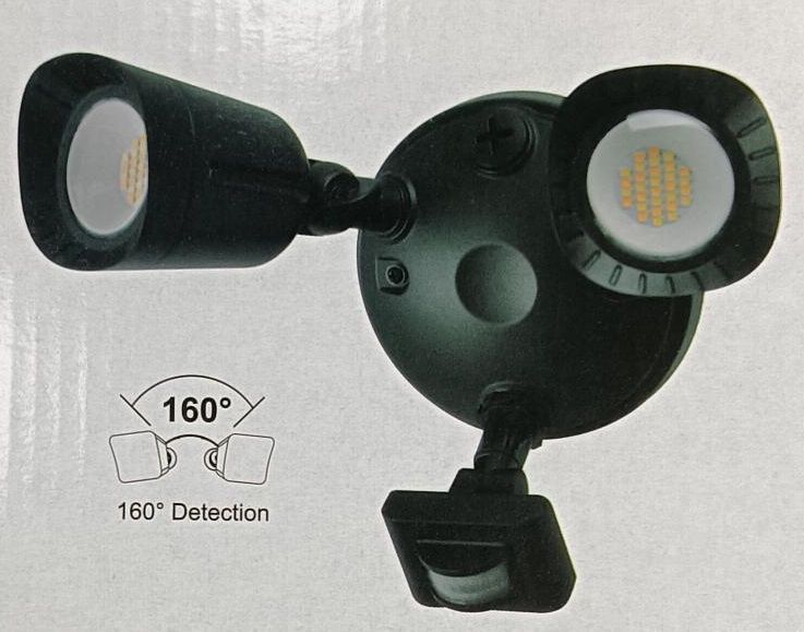 NEXE DEFENCE 24W CCT TWIN GLOBE SECURITY LIGHT WITH SENSOR 2862H-PIR14-CCT