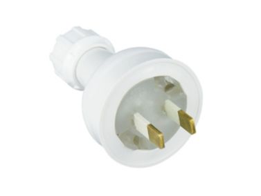 2 PARALLEL  PIN PLUG TOP WHITE 10A 492WE