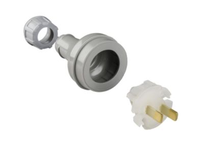 2 PARALLEL  PIN PLUG TOP GREY 10A 492GY 492GREY