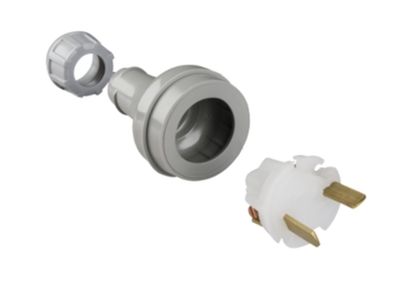2 PIN POLARIZED PLUG TOP GREY 15A 492/32GY 492/32GREY