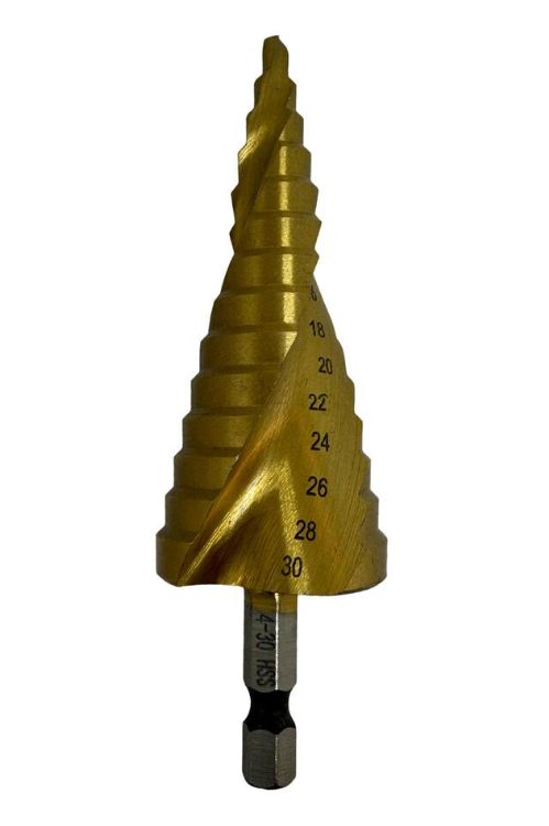 HSS Step Drill bit 4mm-30mm HSD430 Titanium coated