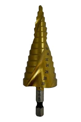 HSS Step Drill bit 4mm-30mm HSD430 Titanium coated HSD430