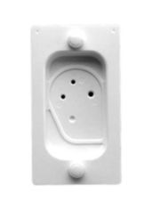 CLIPSAL 3 PIN CLOCK POINT SOCKET 5A WHITE 408/3-WE