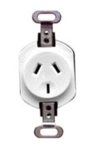 CLIPSAL 10A FLUSH MOUNT 3 PIN SOCKET OUTLET 415-WE