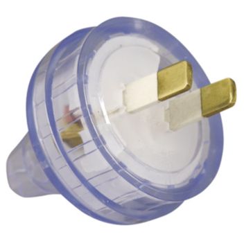 2 PARALLEL PIN PLUG TOP CLEAR TRANSPARENT 10A 492Y-TR 492