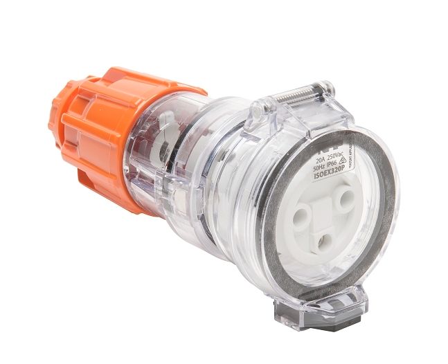 3 ROUND PIN 20A EXTENSION  SOCKET  NHP