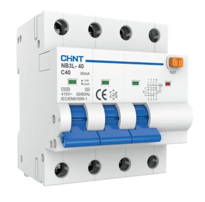 4 POLE 20A RCBO 3P+N 30mA C CURVE 10KA TYPE A NB3L4 479973