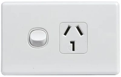 25A SINGLE GPO POWER POINT WHITE TESGPO125