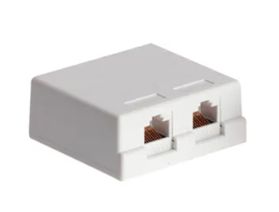 CAT5e DUAL SURFACE MOUNT BOX 42S88AWHK