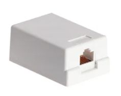 CAT5e SINGLE SURFACE MOUNT BOX 8P8C 42S8AWHK