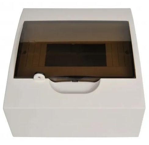 8 POLE SURFACE MOUNT DISTRIBUTION BOARD SWITCHBOARD WITH DOOR AND LINKS