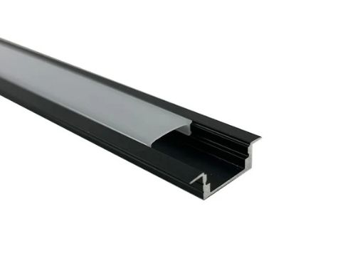 WINGED ALUMWinged Leap Aluminium Extrusion for LED strip 17mm x 7mm x 3meter long BlackINIUM EXTRUSION FOR LED STRIP 18mm X 7mm X 3M LONG BLACK