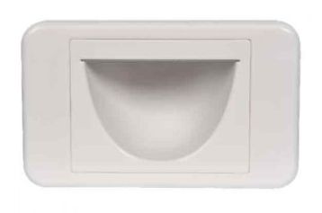 REVERSE BULLNOSE WALL PLATE WHITE TESBWPR