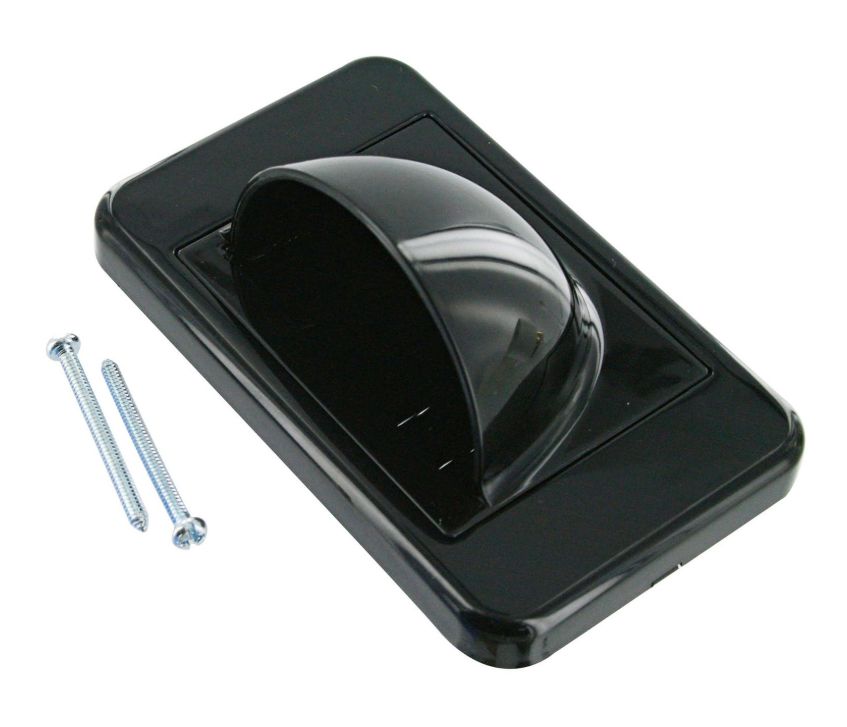 BULLNOSE WALL PLATE  BLACK
