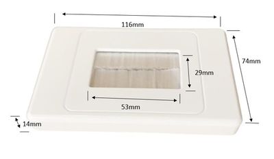 Brushed wall plate brush plate flush white