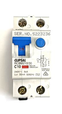 RCD/MCB 8KA 10A 30mA MECHANICAL RCBM210/30 - CLEARANCE PRODUCT