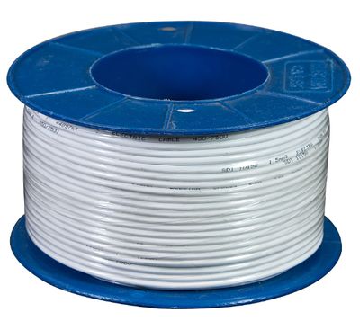 1.5mm SDI White Sheath with White Inner Core 100m Roll SDI1015V-100WH