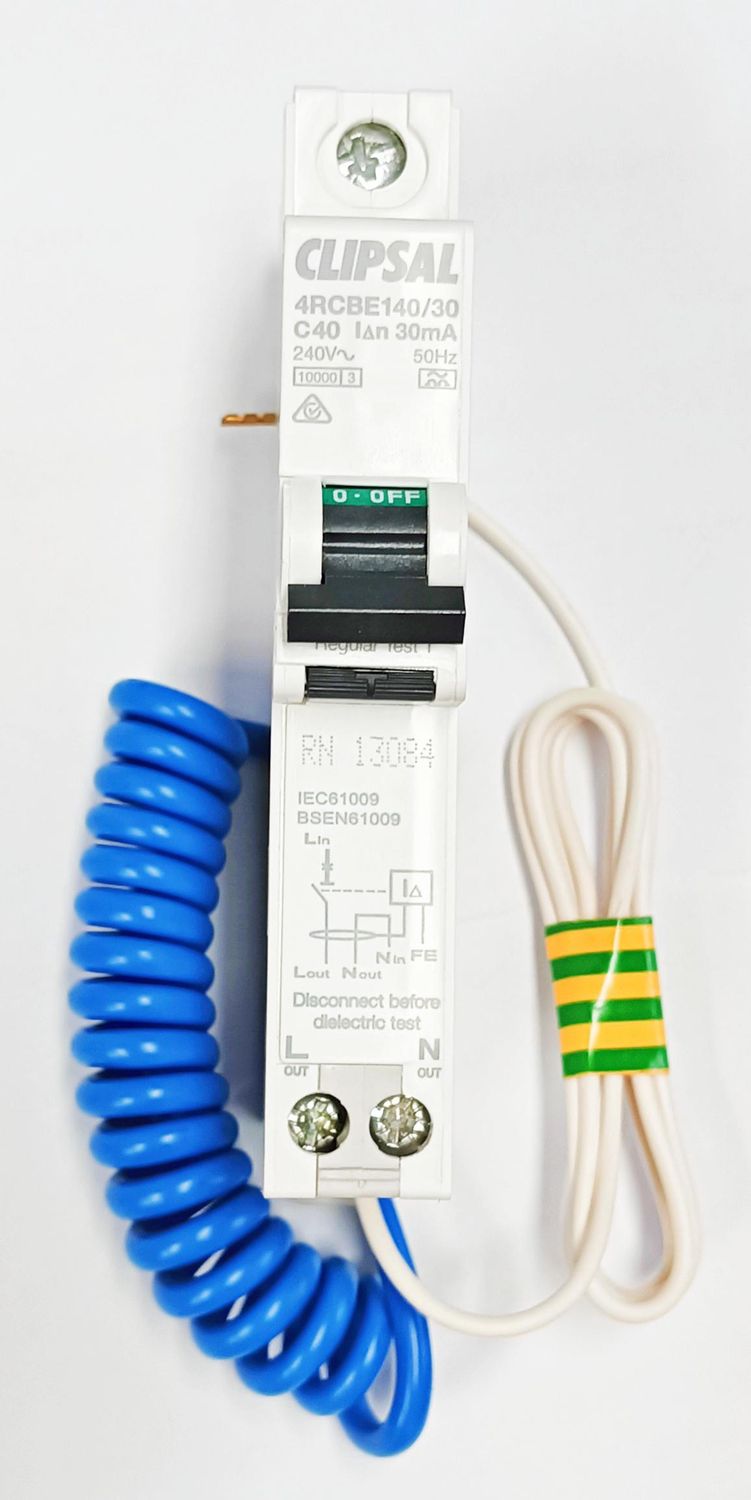 CLIPSAL SCHNEIDER 16A RCD MCB 10KA 1P+N 16A WITH NEUTRAL TAIL 4RCBE116/30