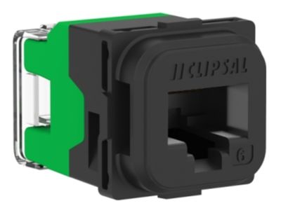 RJ45 JACK CAT6 UTP 40M BLACK CLI 40RJ45SMA6C-BK