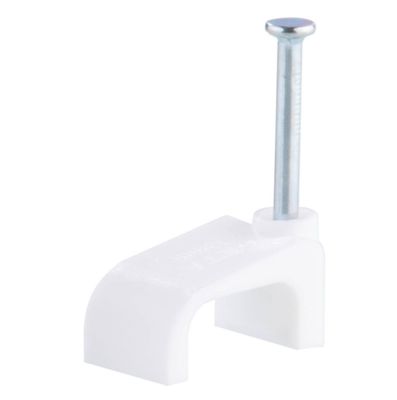 CABLE CLIP FLAT 15MM PACK OF 100 SUITS TO 4mm/6mm TPS CABLE