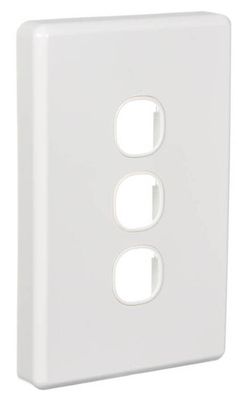 CLASSIC C2000 SERIES 3 GANG GRID AND PLATE 10A WHITE C2033VH