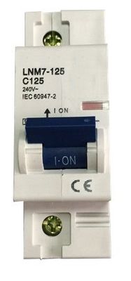 125A MCB CIRCUIT BREAKER 10KA 1 POLE 27mm PITCH C CURVE LNM7-125