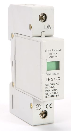 SURGE DIVERTER ARRESTER PROTECTION DEVICE 20KA SINGLE PHASE 40KA MAX